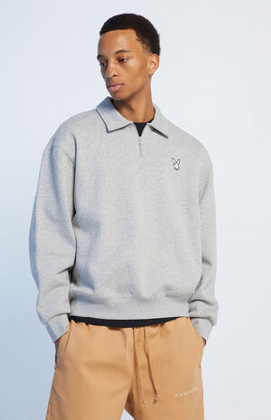 By PacSun Flag Half Zip Polo Sweatshirt image number 1