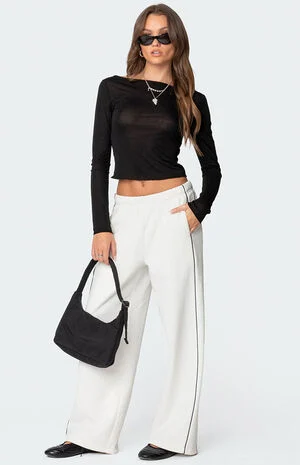 Rach Sheer Boat Neck Top image number 2