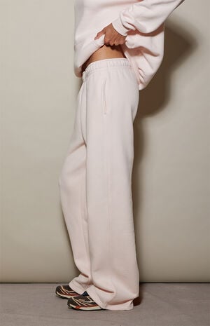 Pink Ultra Soft Fleece Core Washed Baggy Sweatpants image number 3