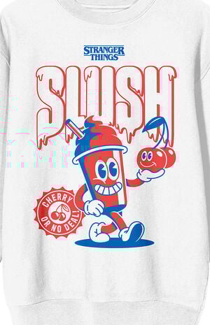 Stranger Things Red and Blue Slush Crew Neck Sweatshirt image number 2