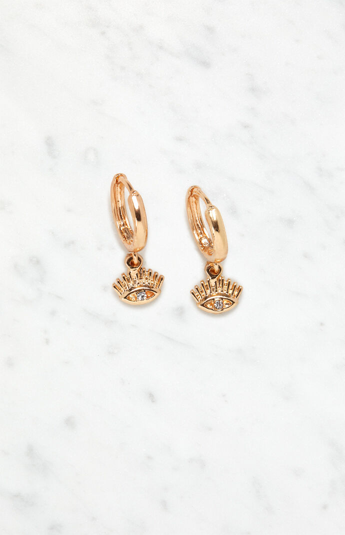 Gold Evil Eye Earrings