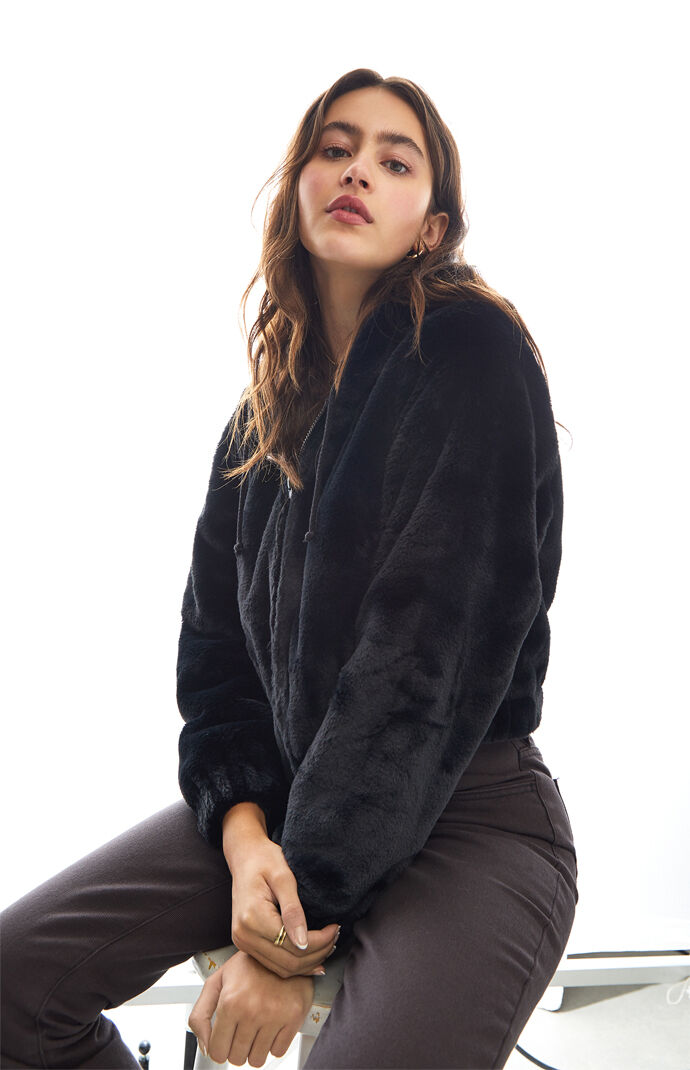 Faux Fur Hooded Jacket