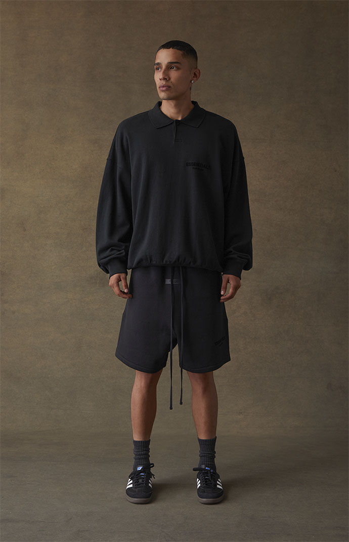 Fear of God Essentials Long Sleeve Boxy Polo Cement