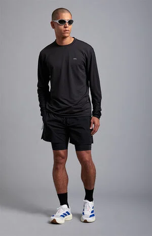 Active Black Running Shorts image number 3