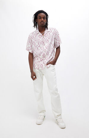 Cream Wash Baggy Jeans image number 4