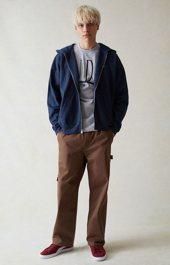Pacsun Stretch Canvas Brown Baggy Carpenter Pants | Pacsun