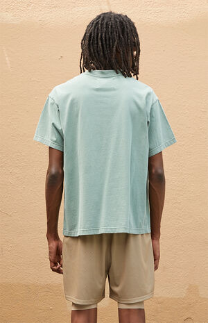 Seafoam Vintage Wash Heavyweight Oversized T-Shirt image number 5
