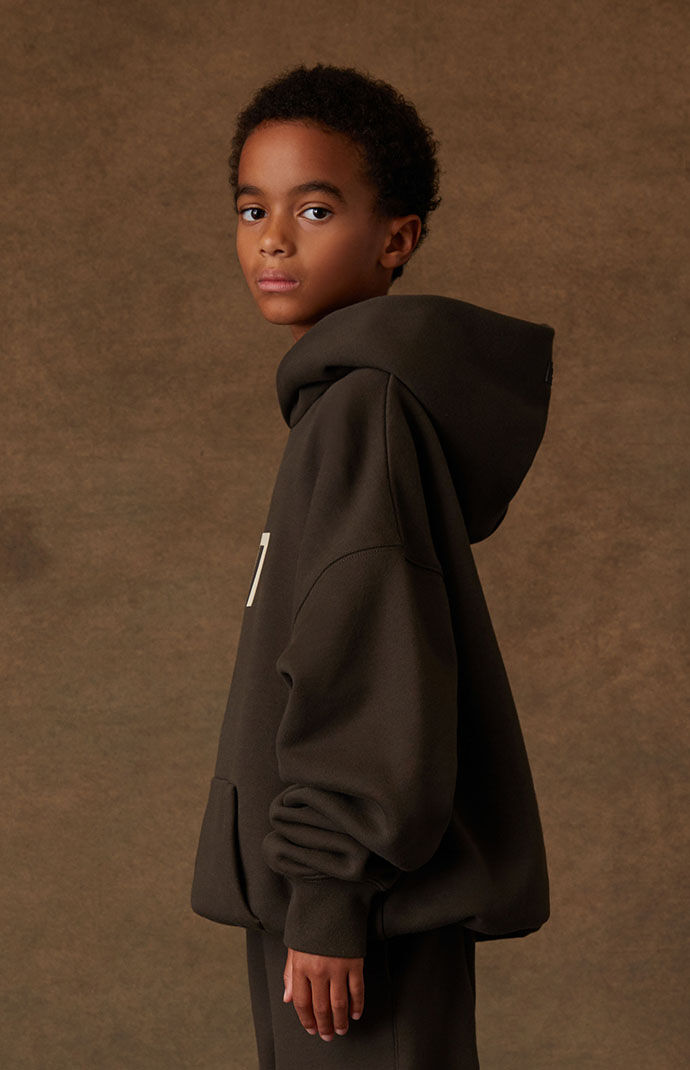 Kids Fear of God Off Black Hoodie PacSun