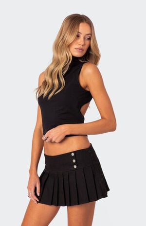 Mock Neck Open Back Top image number 4