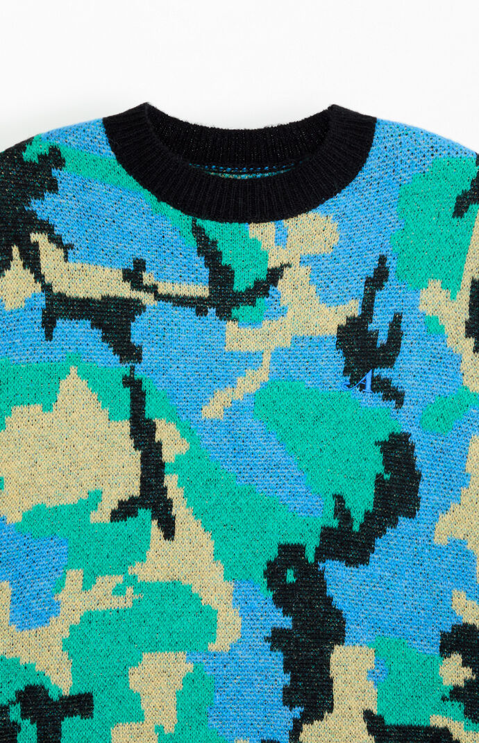 Awake NY Camo Crew Neck Sweater
