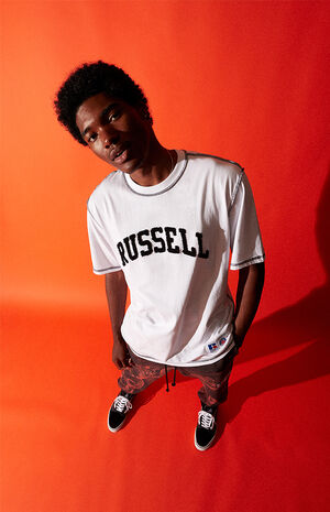 A$AP WORLDWIDE x Russell Athletic White Logo T-Shirt | PacSun