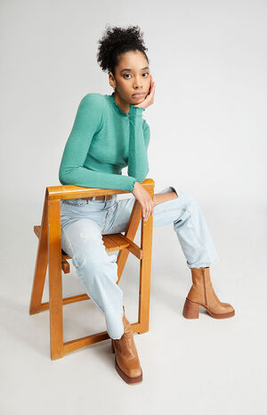 Chocolate Chip Cozy Mock Neck Top image number 1