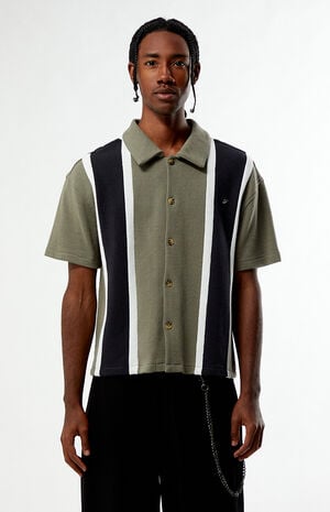 Sloan Striped Textured Camp Shirt image number 1