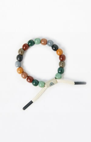 Multi-Colored Wood Beaded Bracelet