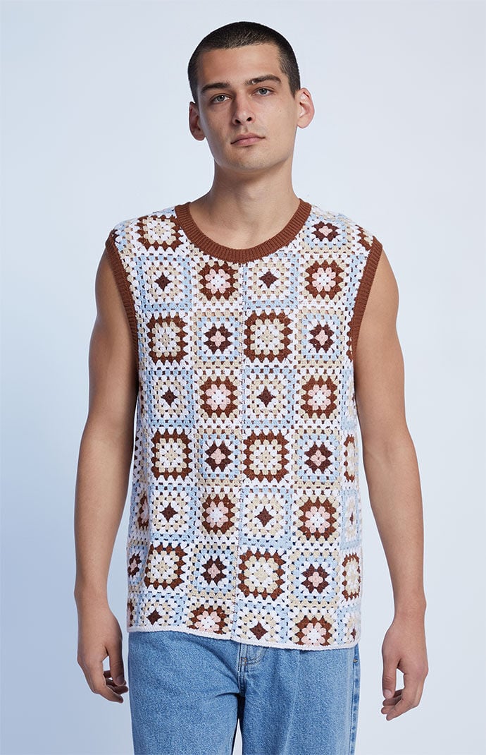 PacSun Neutral Penn Crochet Tank Top PacSun