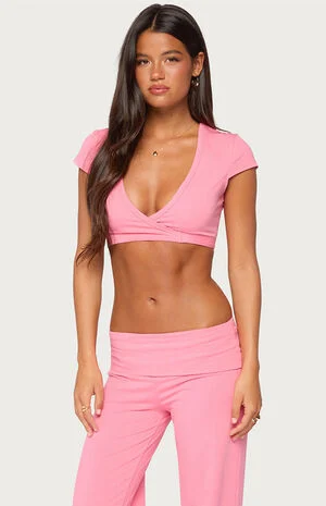 Laverne Wrap Cropped Top image number 1
