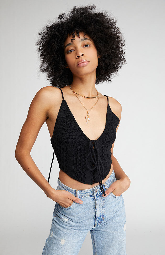 LA Hearts Crochet Corset Top | PacSun