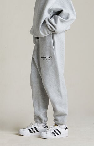 Kids Light Heather Grey Fleece Sweatpants image number 4