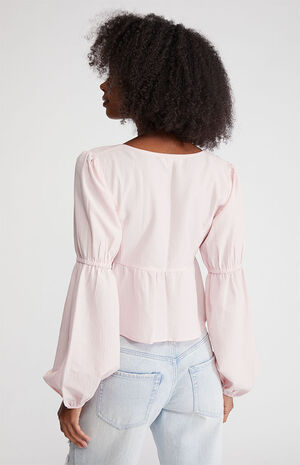 Button Front Blouson Top image number 4