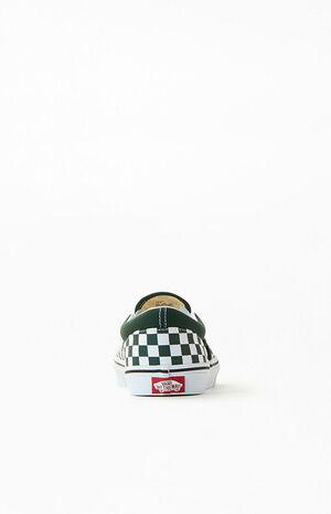 Kids Green Checker Classic Slip-On Shoes image number 3