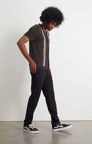Black Slim Chino Comfort Stretch Pants image number 1