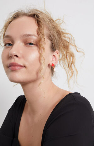 x PacSun 2 Pack Heart Earrings image number 1