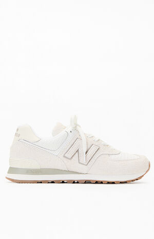 Women's White 574 Sneakers image number 1