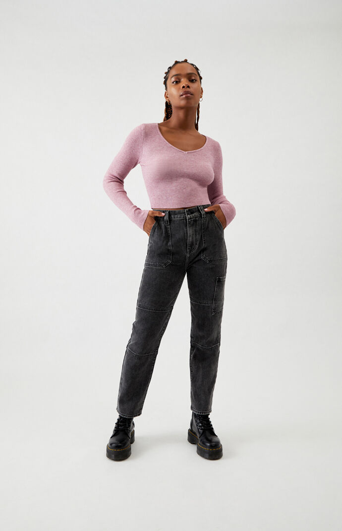Waffle V-Neck Sweater