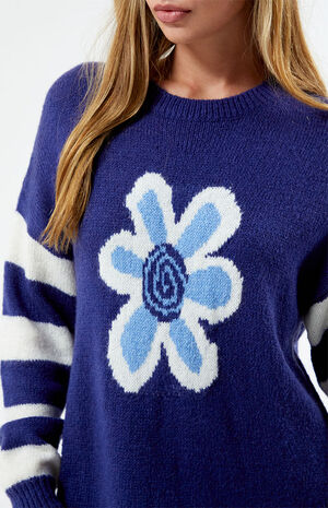 Knit Stripe Sleeve Sweater image number 2