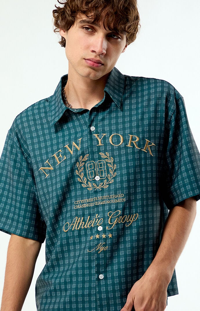 Pacsun Sporting Club Plaid Short Sleeve Shirt