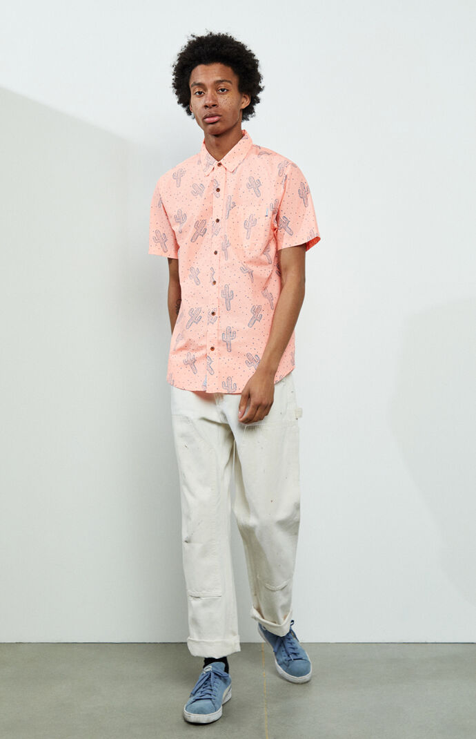 Cactus Short Sleeve Button Up Shirt
