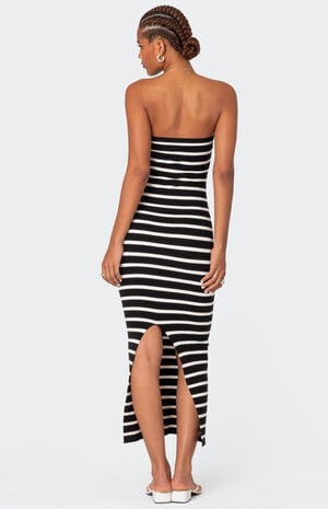 Knit Back Slitted Maxi Dress image number 4