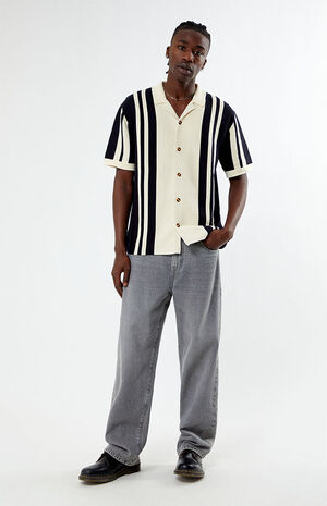 Black Jacquard Button Down Shirt image number 3