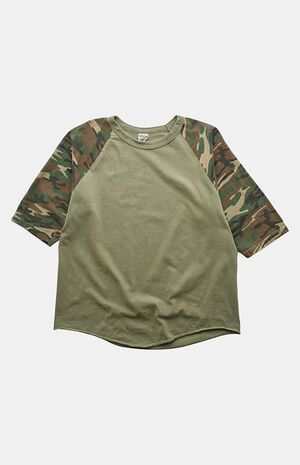 '90s Camo Baseball Top image number 1