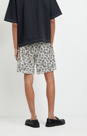 Printed Aaron Mesh Volley Shorts image number 4