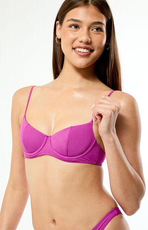 Purple Madison Underwire Bralette Bikini Top image number 3