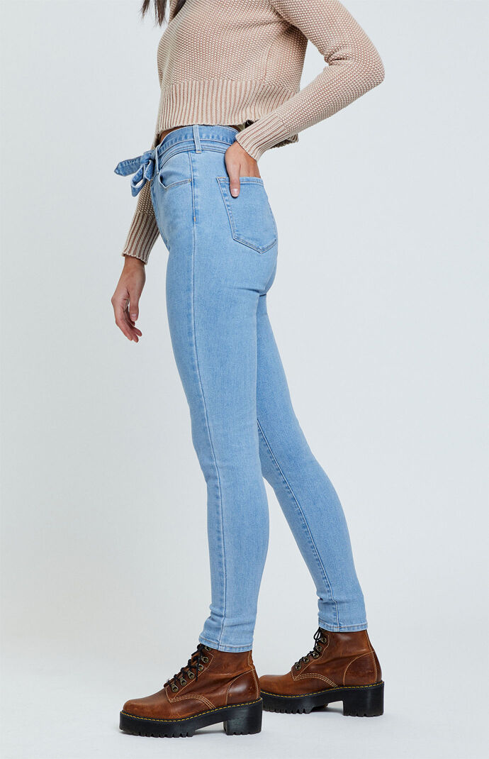 Nina Blue Super High Waisted Jeggings