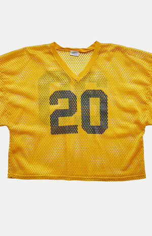 90s 20 Mesh V-neck Cropped Graphic Top image number 2