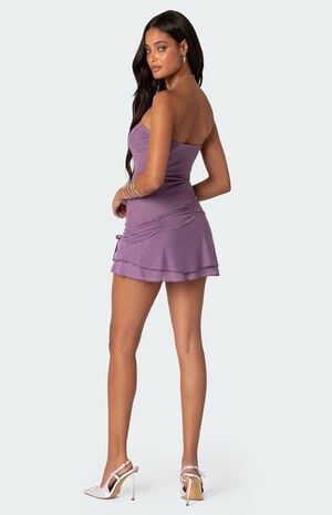 Evelin Ruched Hem Mini Dress image number 5
