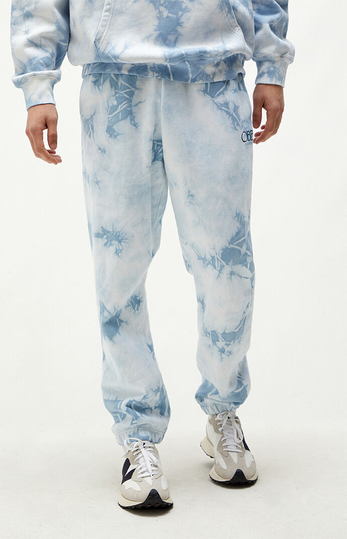 Blue tie dye cheap sweatpants pacsun