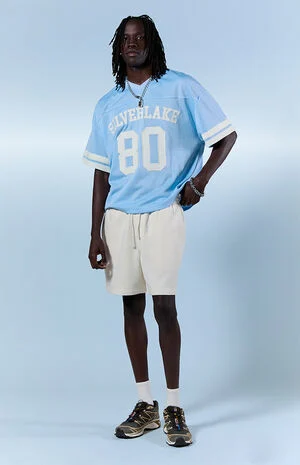 Cream Fleece Volley Sweat Shorts image number 1