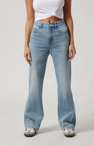 Light Indigo High Waisted Girlfriend Jeans