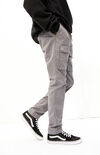 Utility Gray Front Pocket Slim Cargo Pants Utility Gray Front Pocket Slim Cargo Pants image number null