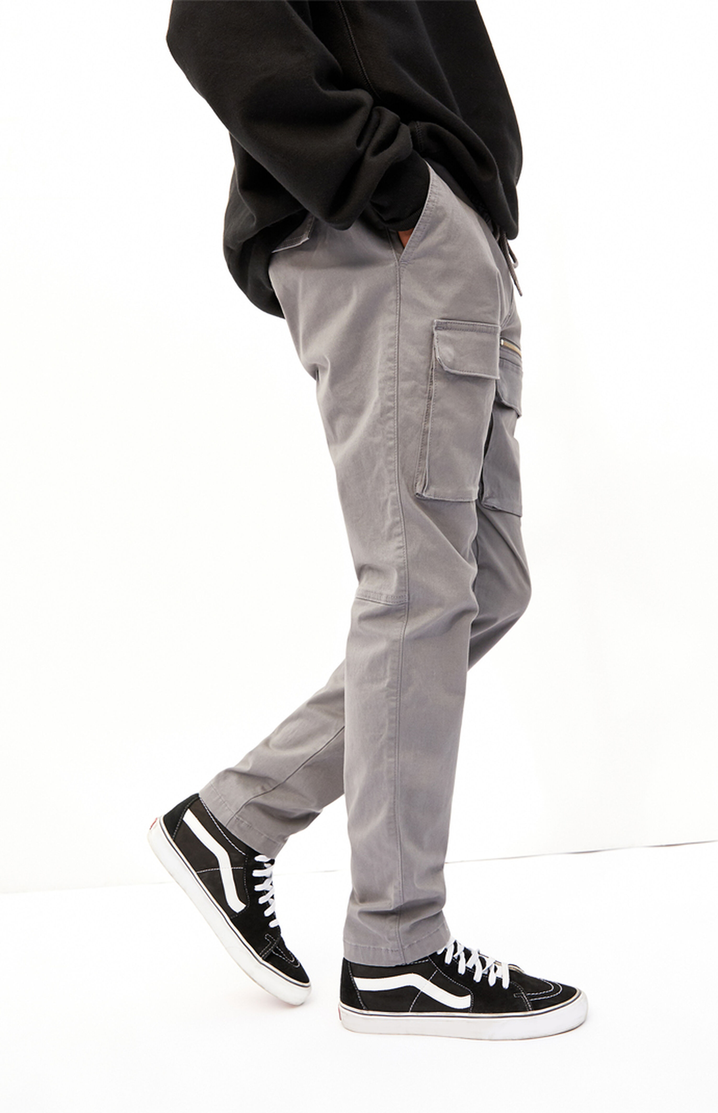 PacSun Utility Gray Front Pocket Slim Cargo Pants PacSun