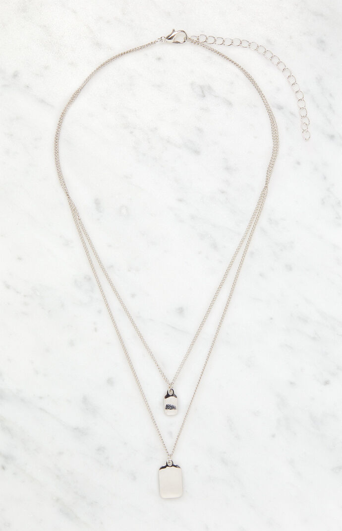 Dog Tag Layered Necklace