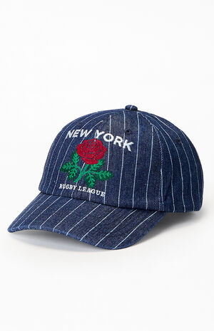 Pinstripe Denim NY Rugby League Dad Hat image number 4