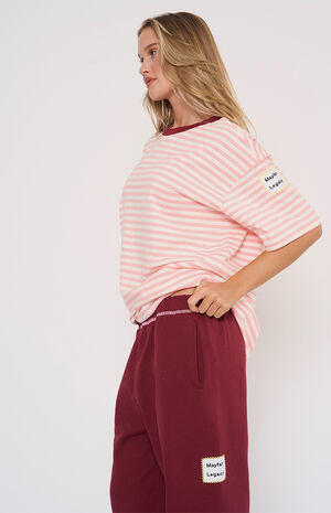 Come As You Are Striped Oversized T-Shirt image number 2