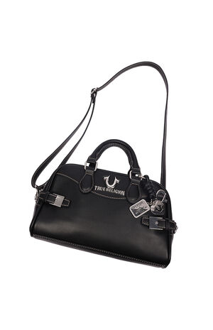 Black Brooks Smooth Belted Sachel bag image number 9