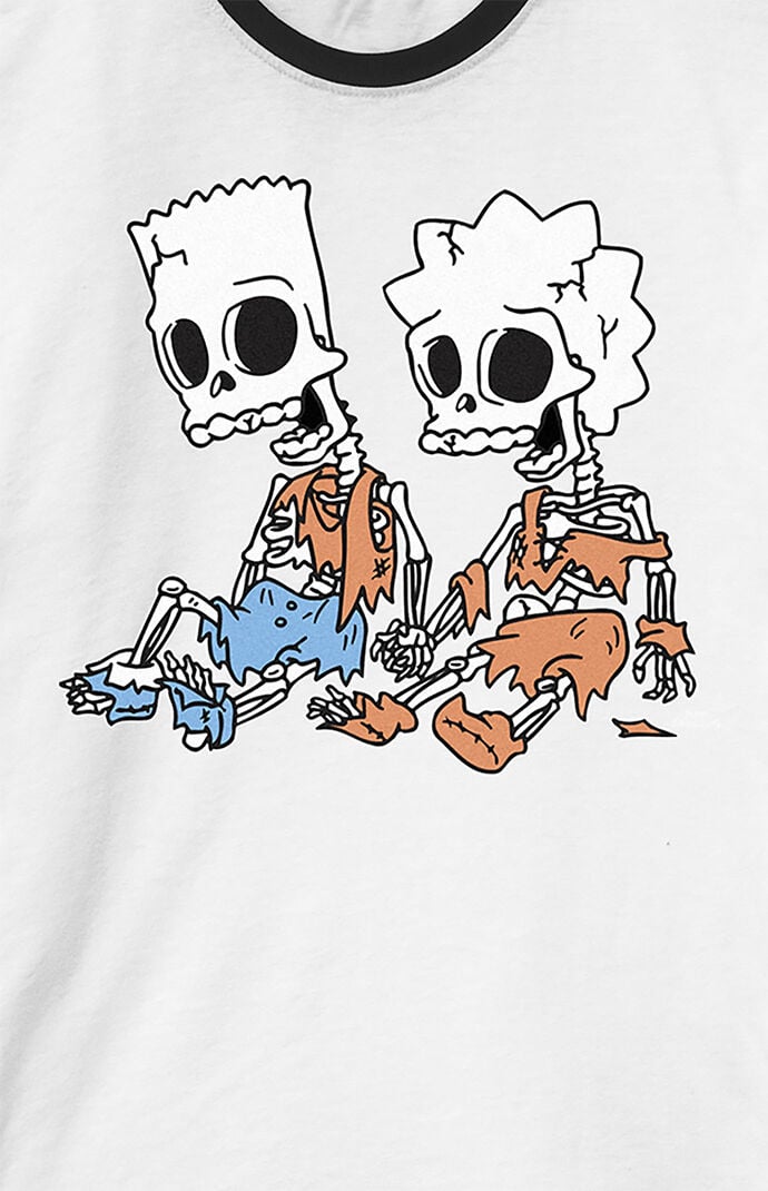 The Simpsons Skeleton Bart And Lisa T-Shirt | PacSun
