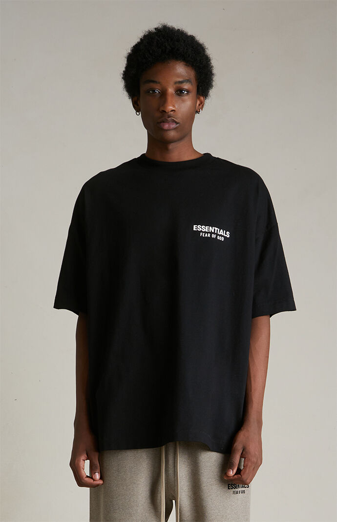 Fear of God Essentials Black Crew Neck T-Shirt | PacSun